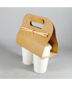 Cabaret de transport pour 2 verres à café