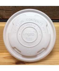 Couvercle compostable en CPLA pour contenant à soupe de 8 oz (227 ml)