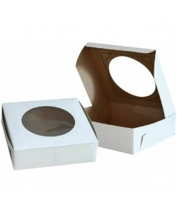 Boite à gateau 8 x 8 x 2.5’’ avec fenêtre