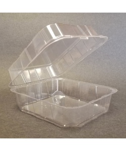 Contenant à charnière compostable en PLA 17 oz (503 ml)