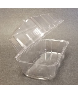 Contenant à charnière rectangulaire en PLA 7 oz (207 ml)