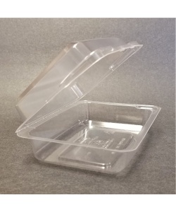 Contenant à charnière rectangulaire en PLA 12 oz (355 ml)