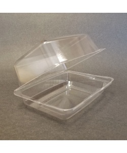 Contenant à charnière rectangulaire profond en PLA 17 oz (503 ml)