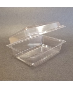 Contenant à charnière rectangulaire en PLA Profond 24 oz (710 ml)