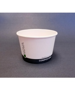 Contenant à soupe compostable avec enduit de PLA 16 oz (454 ml)