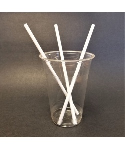 Paille compostable en PLA Lait fouetté 8 po (5.5 mm)