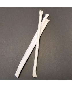 Paille compostable en PLA Lait fouetté Emballée 8 po (5.5 mm) 