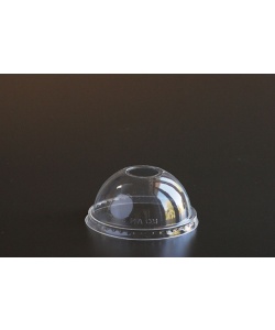 Couvercle bombé pour verres 10 à 20 oz - Avec trou