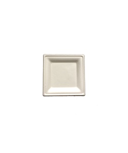 Assiette carrée en bagasse Primeware 6”