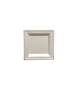 Assiette carrée en bagasse Primeware 8”