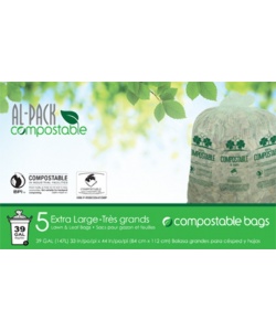 Sacs à feuilles compostables 33 x 44” - 145 L (39 gal)