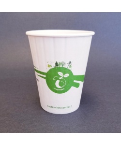 Verre compostable isolé en carton Boisson chaude 12 oz (340 ml) Paroi double