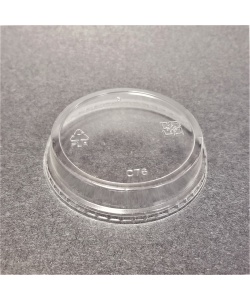 Couvercle compostable bombé en PLA s/trou pour GPLA-02PC/03PC/05/07/09