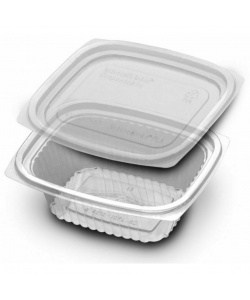 Contenant compostable en PLA avec couvercle plat 12 oz (355 ml)