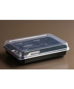 Boîte à lunch et couvercle compostable en PLA 4 comp.