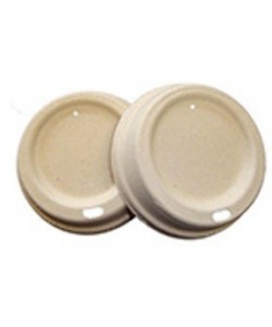 Couvercle compostable en bagasse pour verres à boisson chaude de 10 à 20 oz (284 à 568 ml)