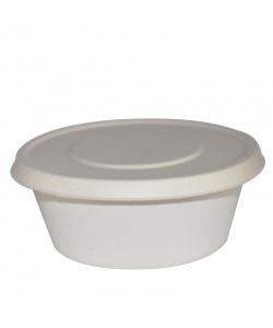 Couvercle compostable en bagasse pour contenant 24 oz (710 ml)