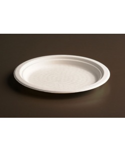 Assiette compostable en bagasse 9” (23 cm)