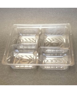 BOÎTE BISTRO RECYCLABLE 4 COMP. AVEC COUVERCLE PLAT