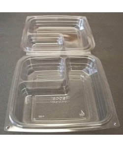 Boîte à lunch recyclable 2 comp. 8” (27 oz & 8 oz)