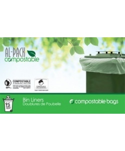 Sacs à poubelle compostables 55 x 59” pour bac roulant de 360 litres (95 gal)