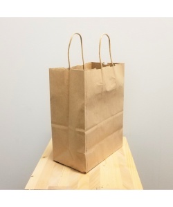 Sac à poignée torsadée kraft Naturel «PETITE» 8x4x10