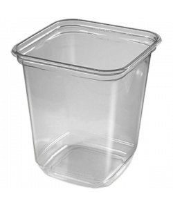 Contenant carré compostable en PLA  32 oz (950 ml)