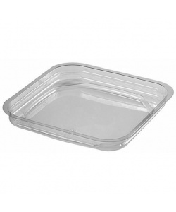 Couvercle carré compostable en PLA  pour contenants Deli SD12 SD24 SD32N