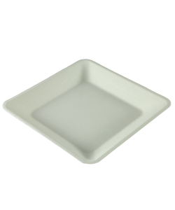 Assiette carrée en bagasse 6’’