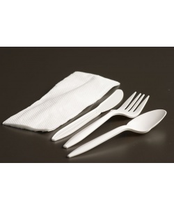 Ensembles d’ustensiles biodegradables haut de gamme 