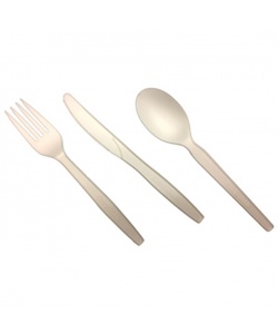 Kit ustensile 100% compostable 6.5 po (F/C/C) #WCPW-KIT