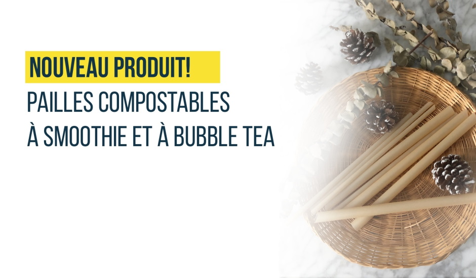 Pailles 100% compostables qui vont résister aux boissons gazeuses